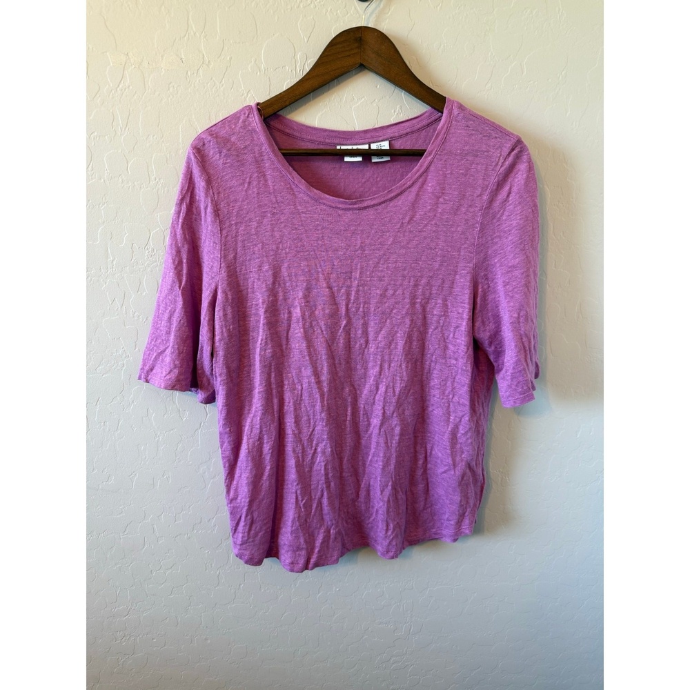 Nicole Miller New‎ York Pink Linen Top | Size XL | Lightweight & Polished